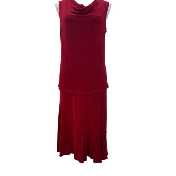 Cittknit Red sleeveless   top with midi skirt - Picture 4 of 14
